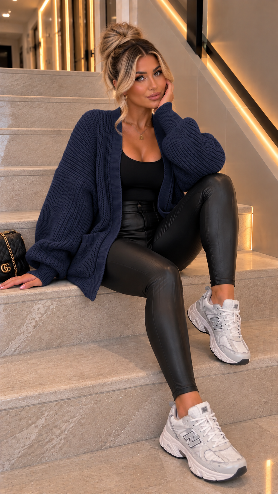 Paris Cropped Balloon Sleeved Pocket Cardigan