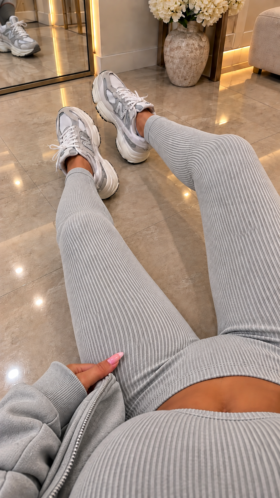 High Waist Thick Seamless Ribbed Stretchy Leggings