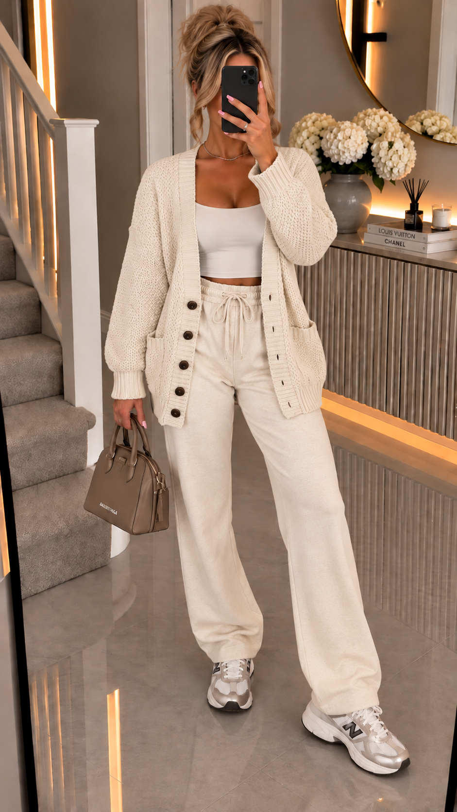Chunky Boyfriend Grandad Button Cardigan