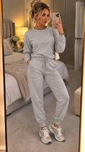 Long Sleeved Plain Lounge Wear Two Piece