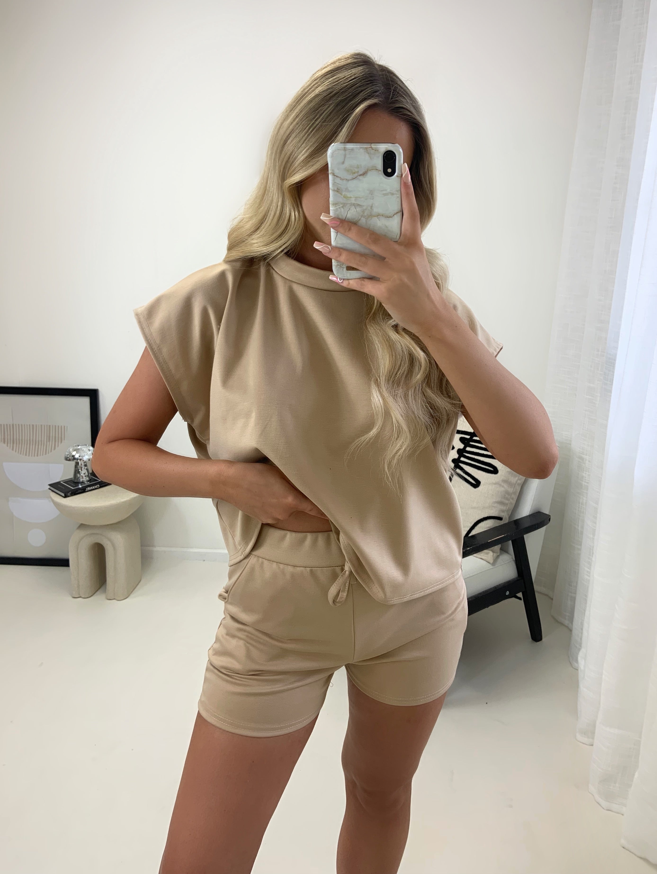 Boxy Lounge Shorts Set Two Piece ( With Shorts )