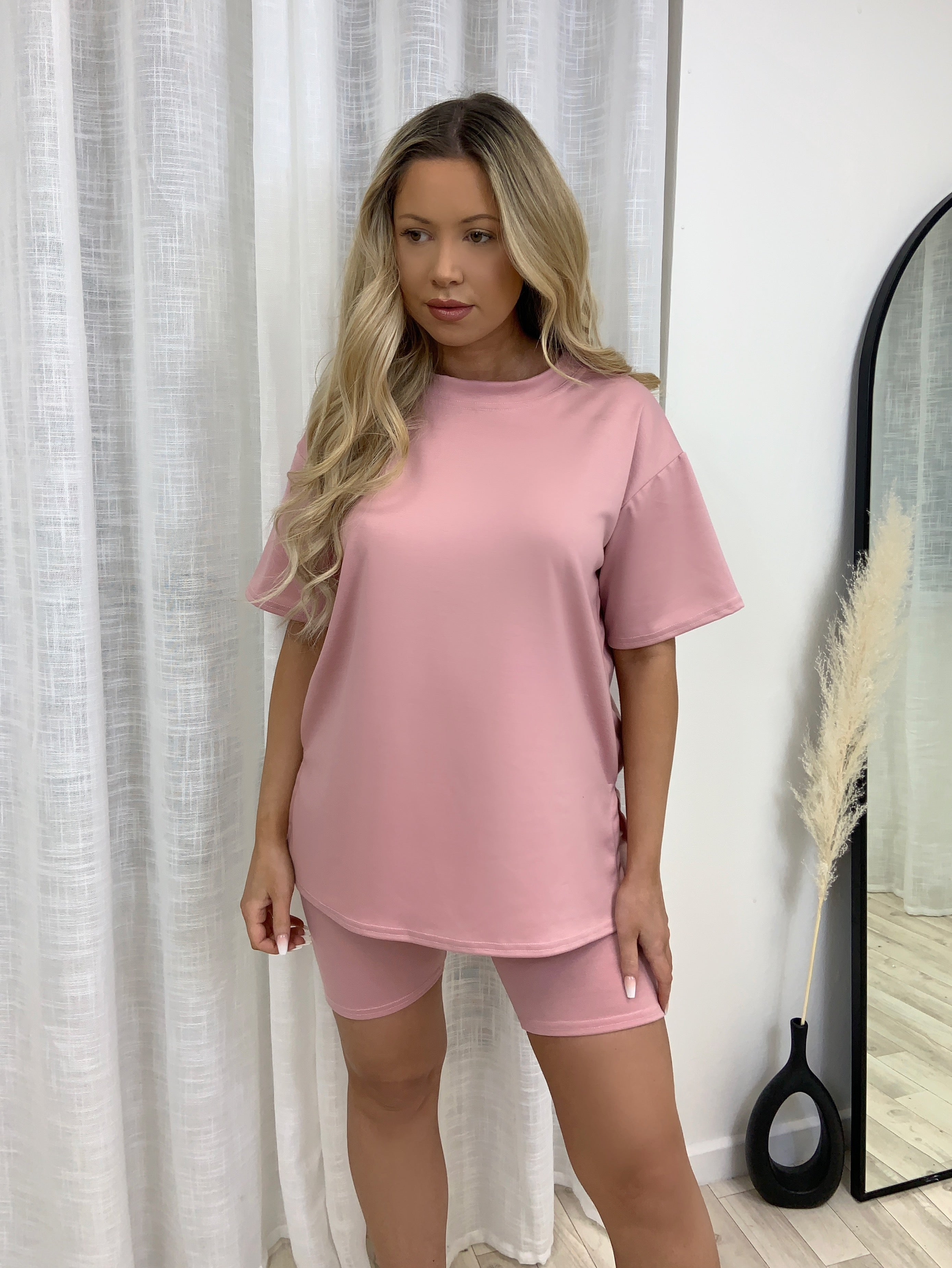 Lexi Cycling Short Plain Two Piece Set