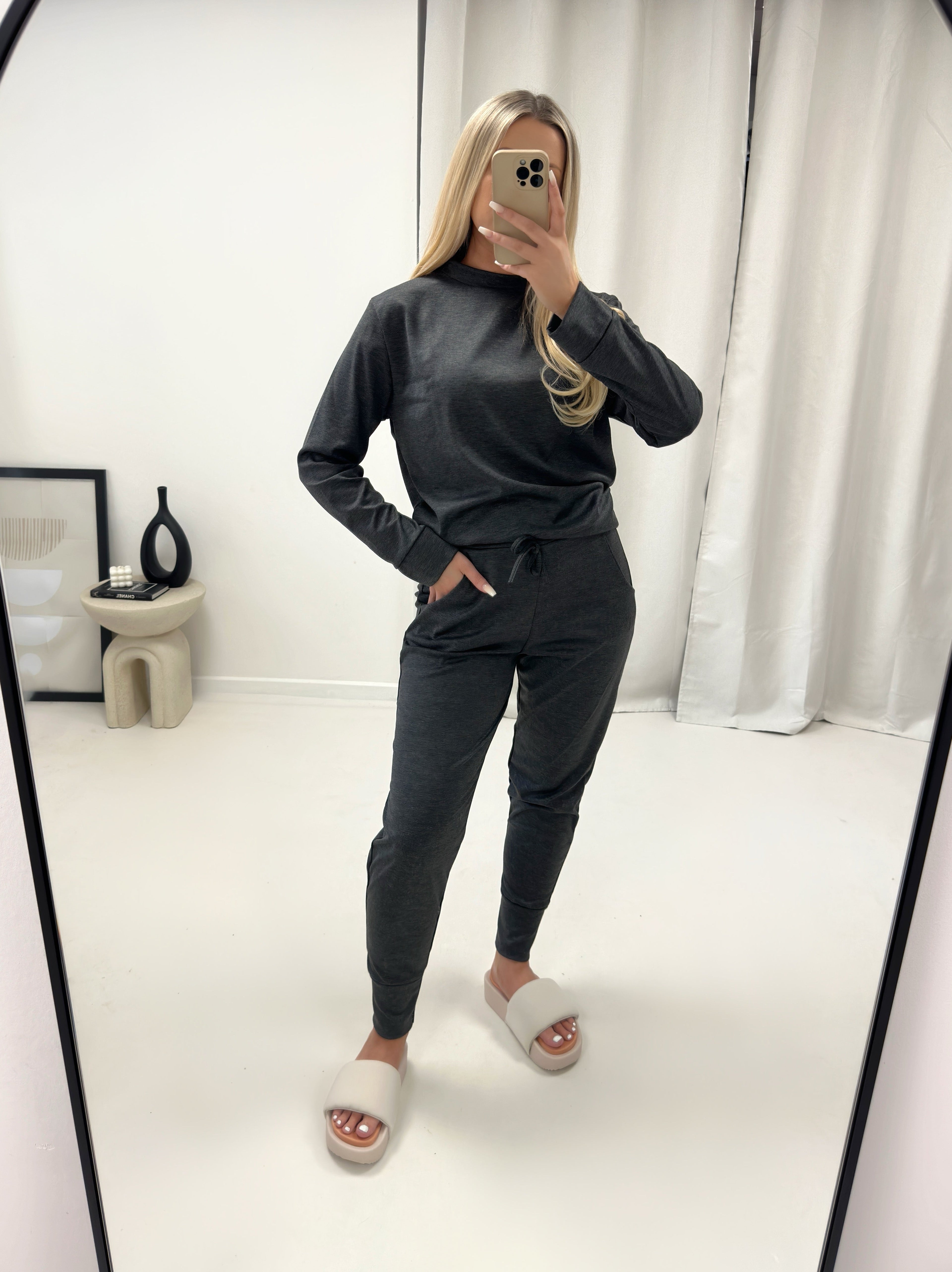 Alaia Long Sleeved Plain Loungesuit