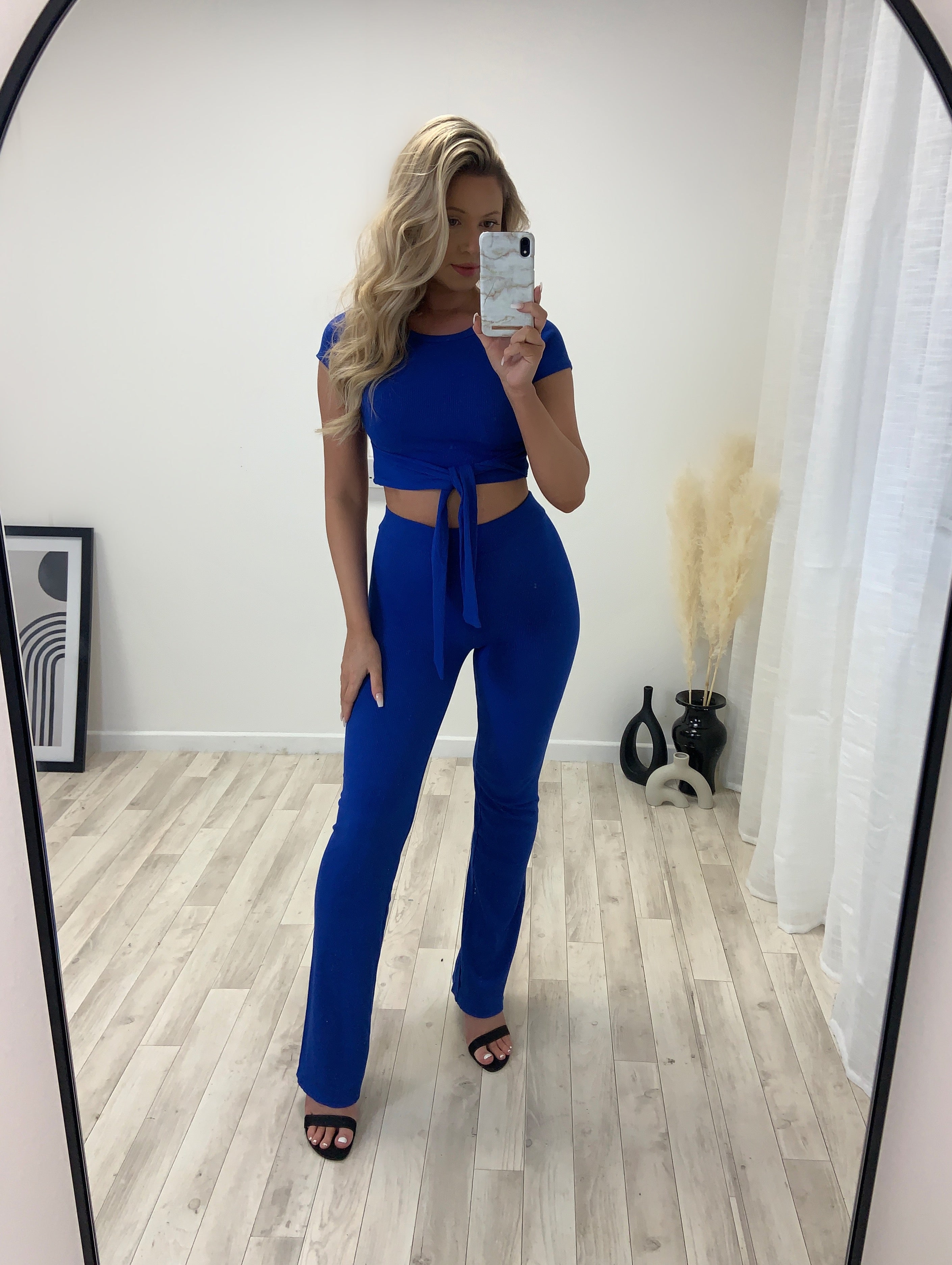 Angel Two Piece Trouser Tied Crop Set