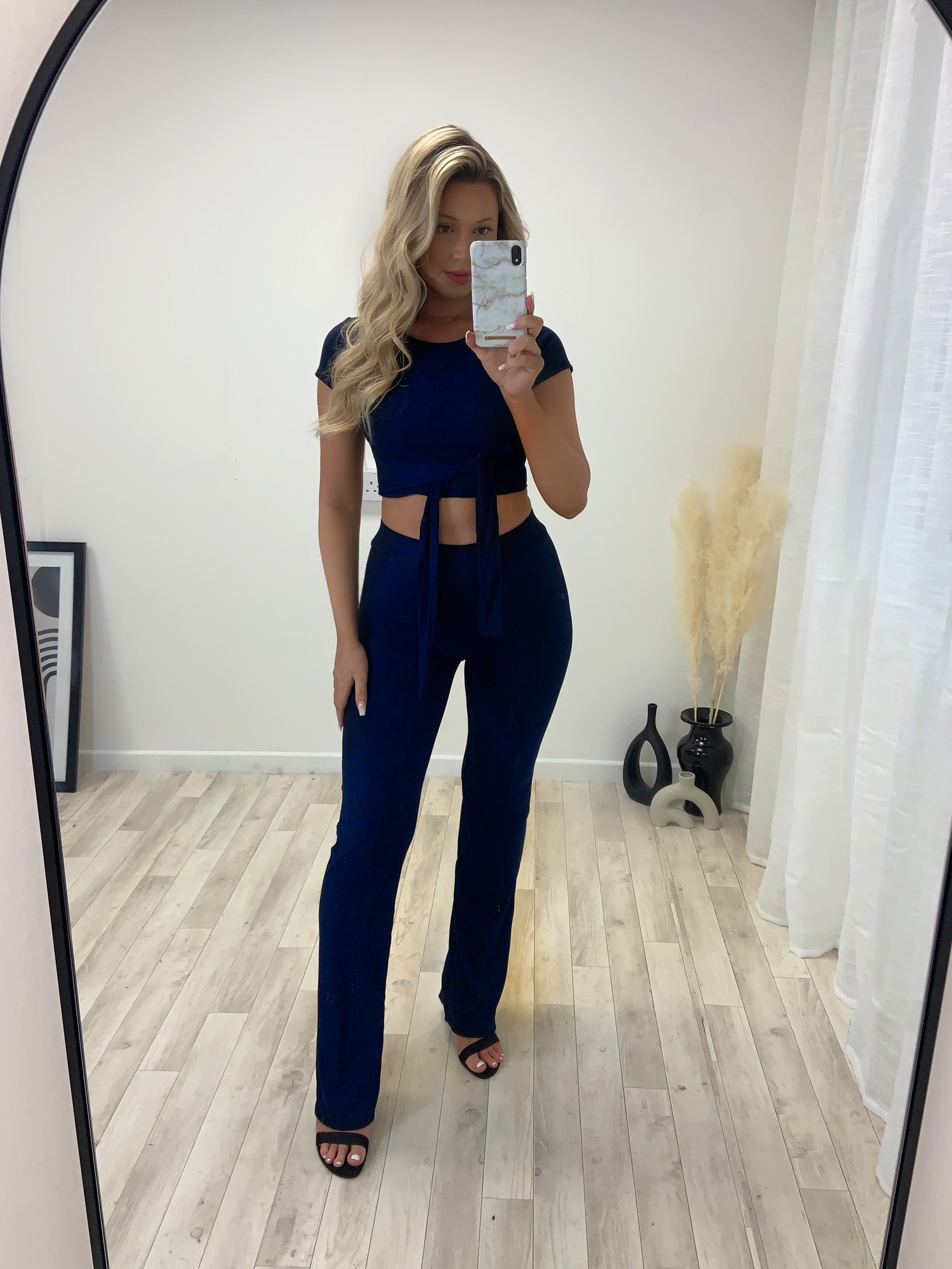 Angel Two Piece Trouser Tied Crop Set