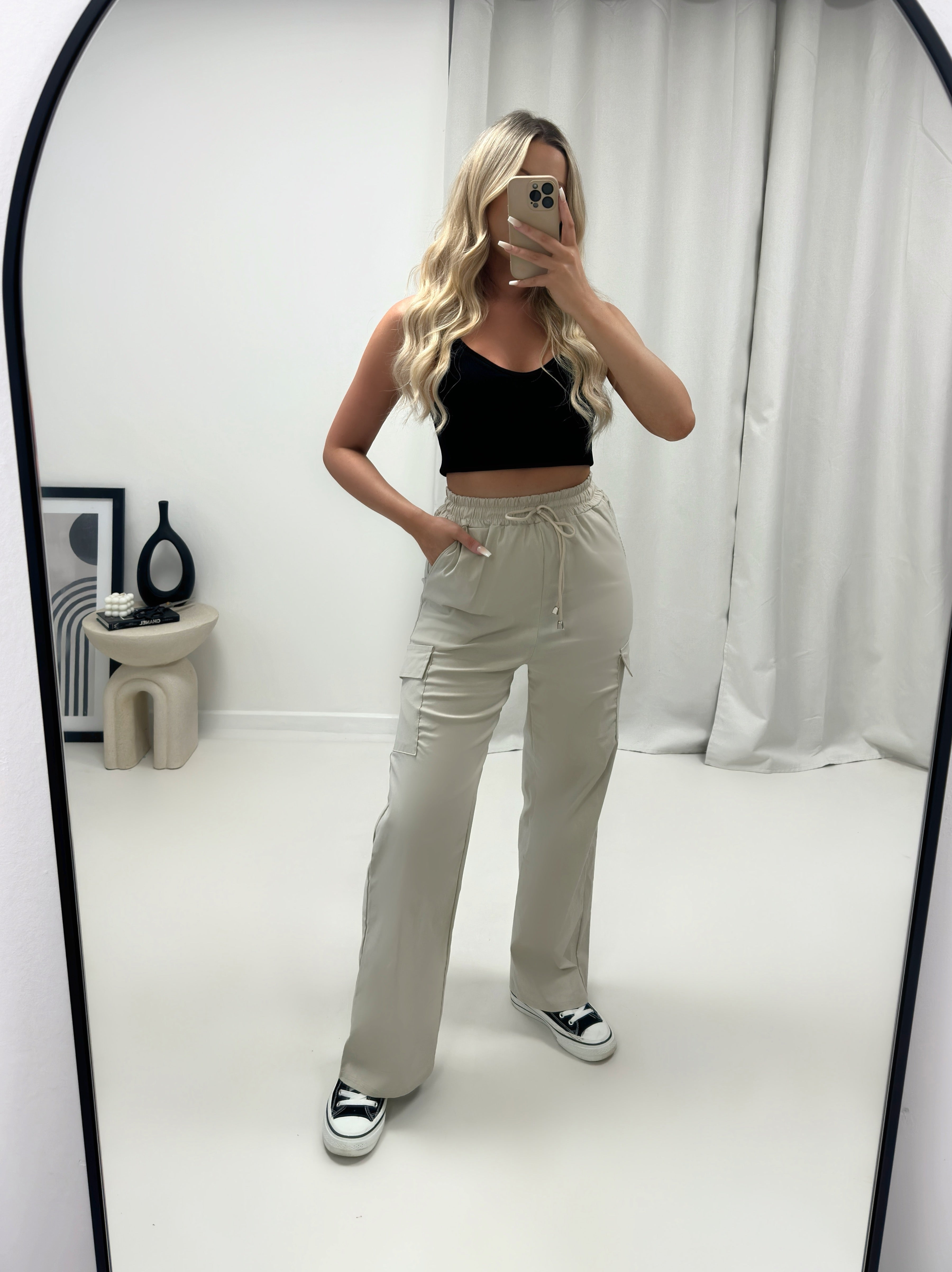 Wide Leg Cargo Trousers