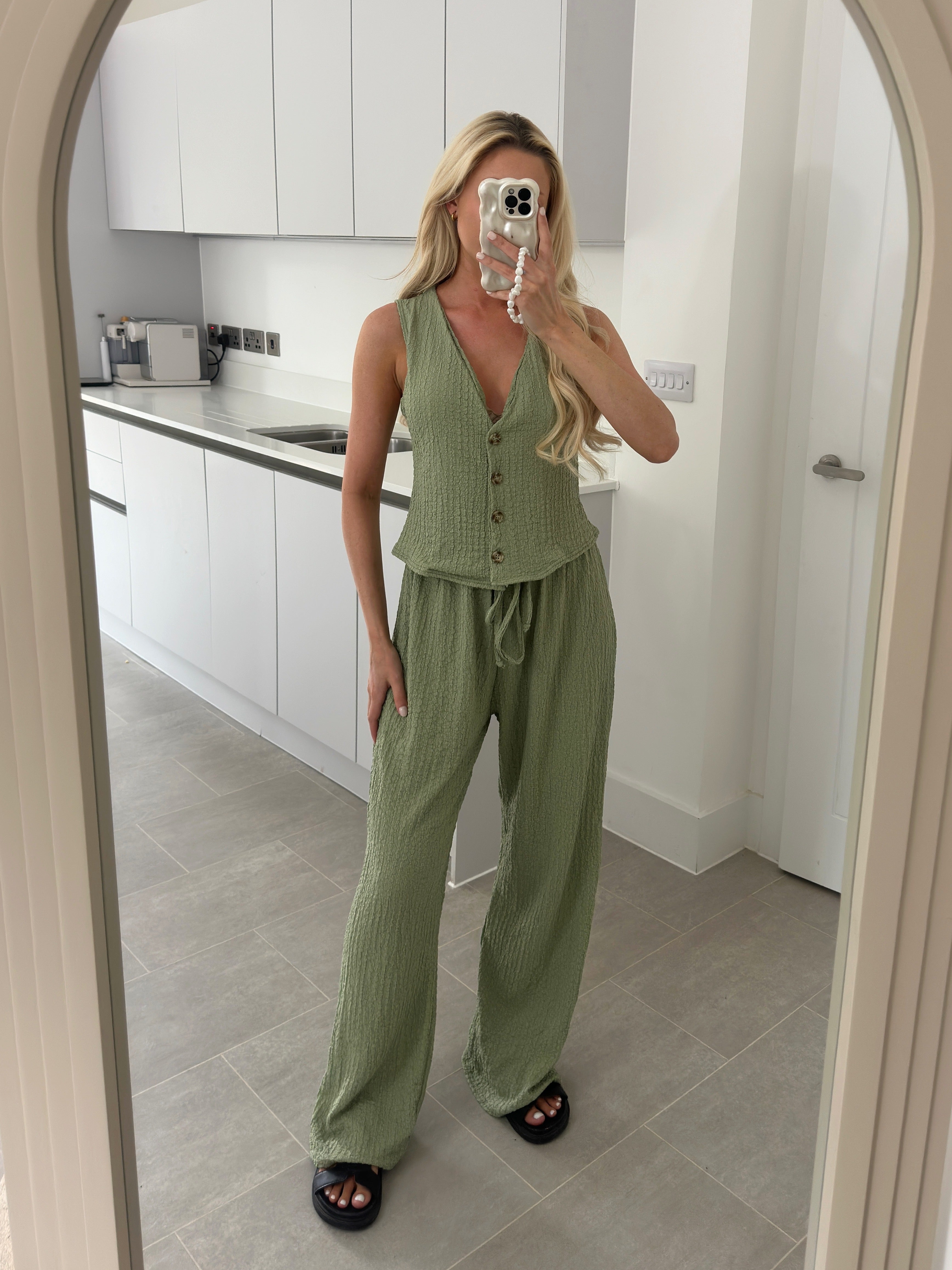 Shakira Waist Coat Two Piece Lounge Set