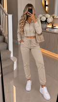 Brooke  Zip Up Cropped Hoodie Lounge Set