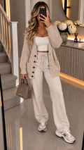 Chunky Boyfriend Grandad Button Cardigan