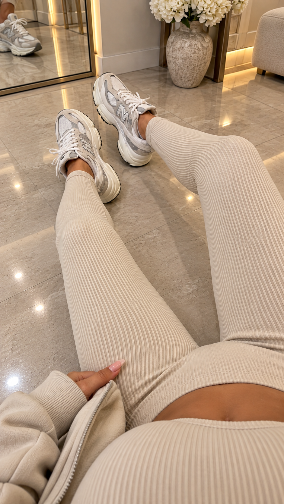 High Waist Thick Seamless Ribbed Stretchy Leggings