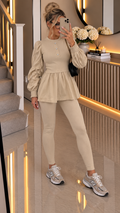 Laura Cotton Hem Button Two Piece Set