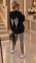 Sequin Angel Wings Hoodie Jacket