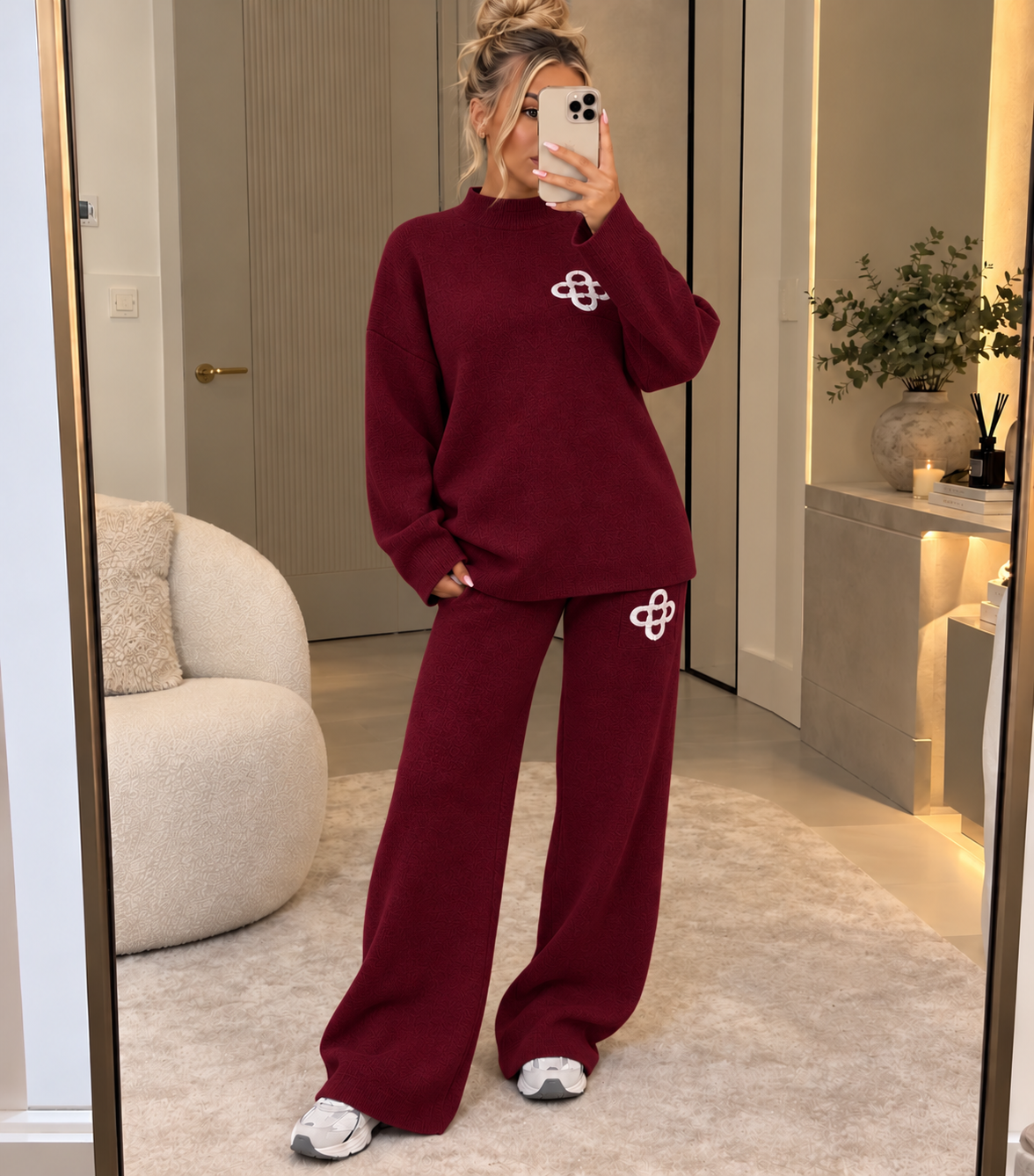 Logo Knitted Two Piece Co Ord Set