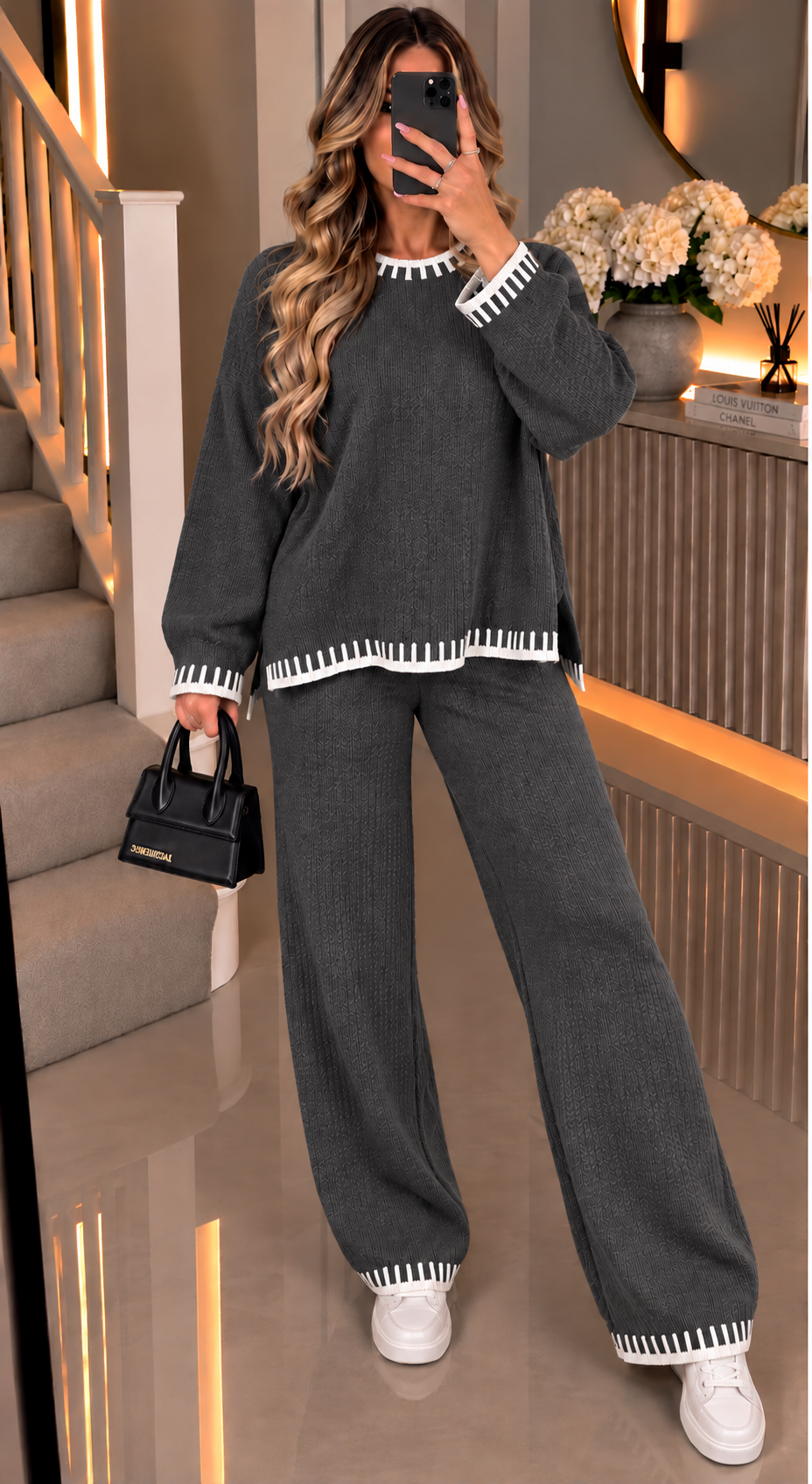 Stitch Knitted Two Piece Co Ord Set