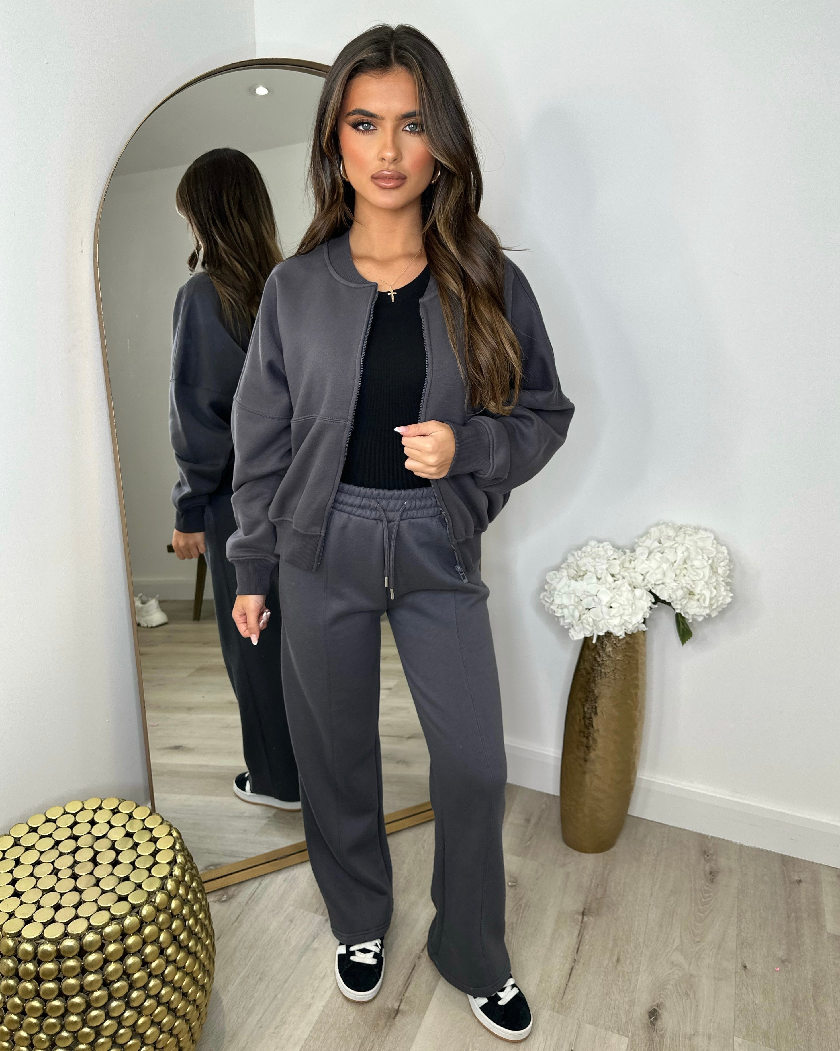 Caitlin Zip Up Bomber Lounge Set