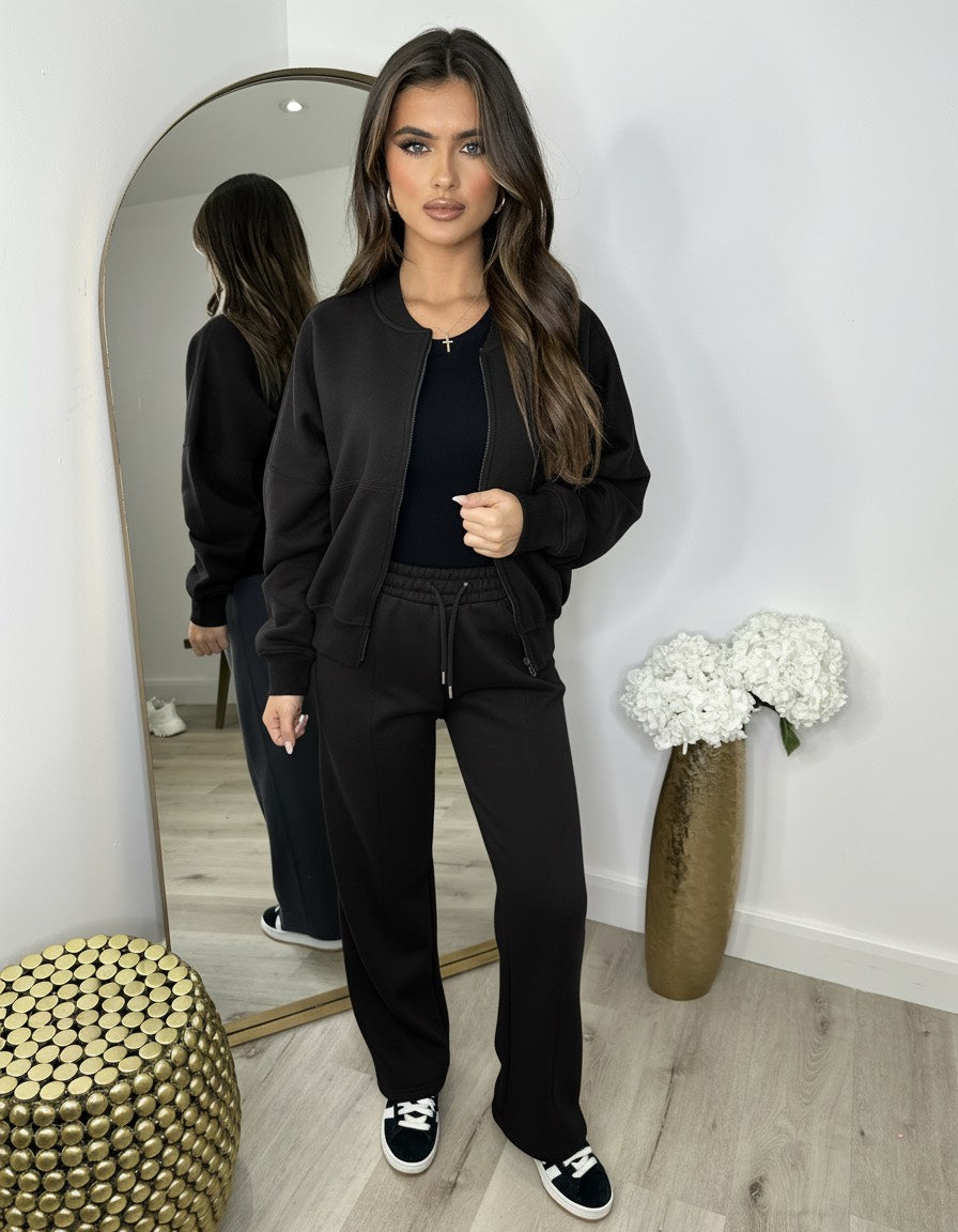 Caitlin Zip Up Bomber Lounge Set