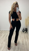Angel Two Piece Trouser Tied Crop Set