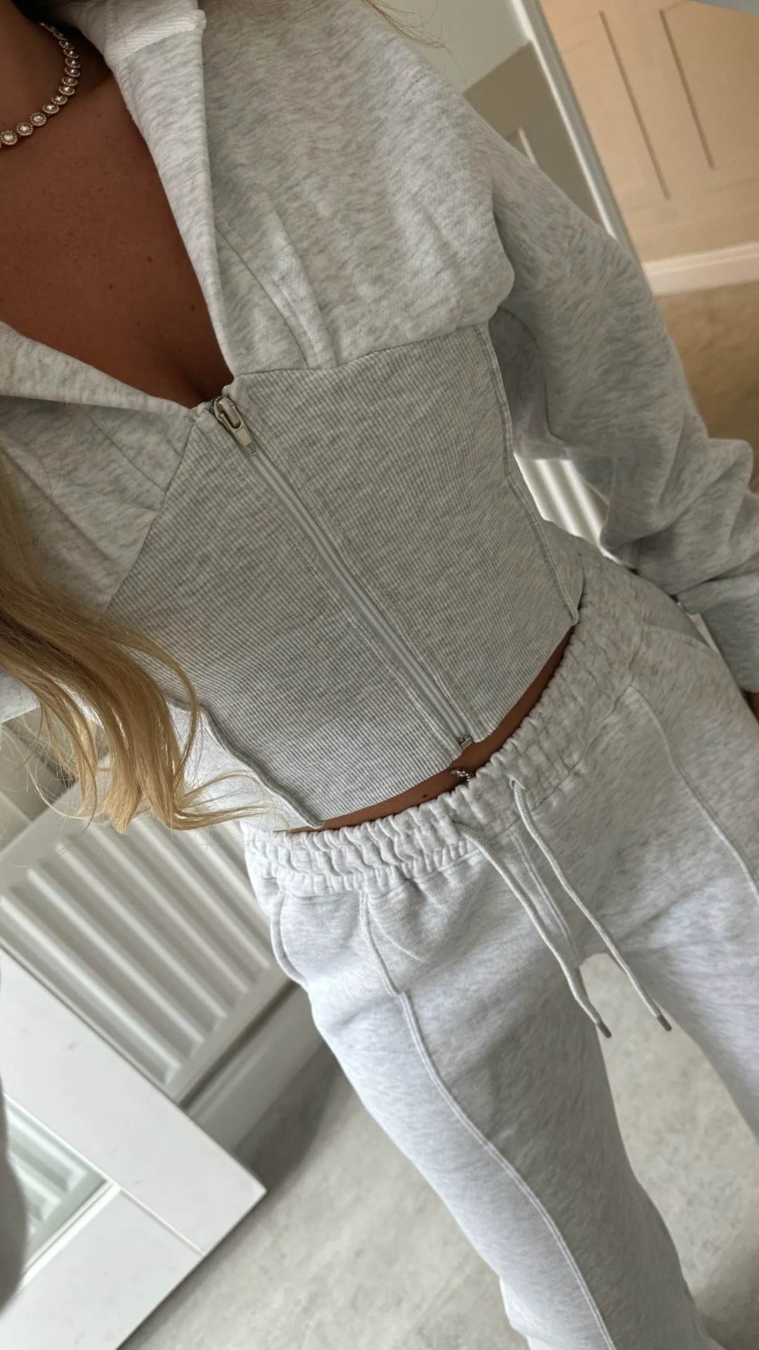 Alaia Zip Up Corset Lounge Set