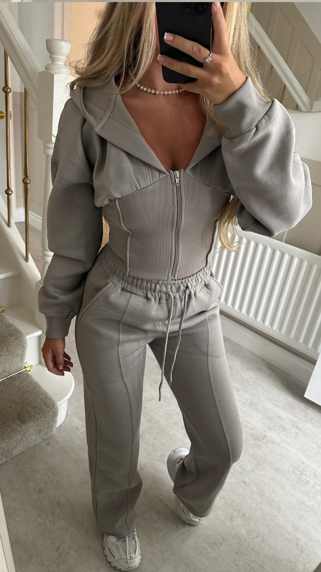 Alaia Zip Up Corset Lounge Set