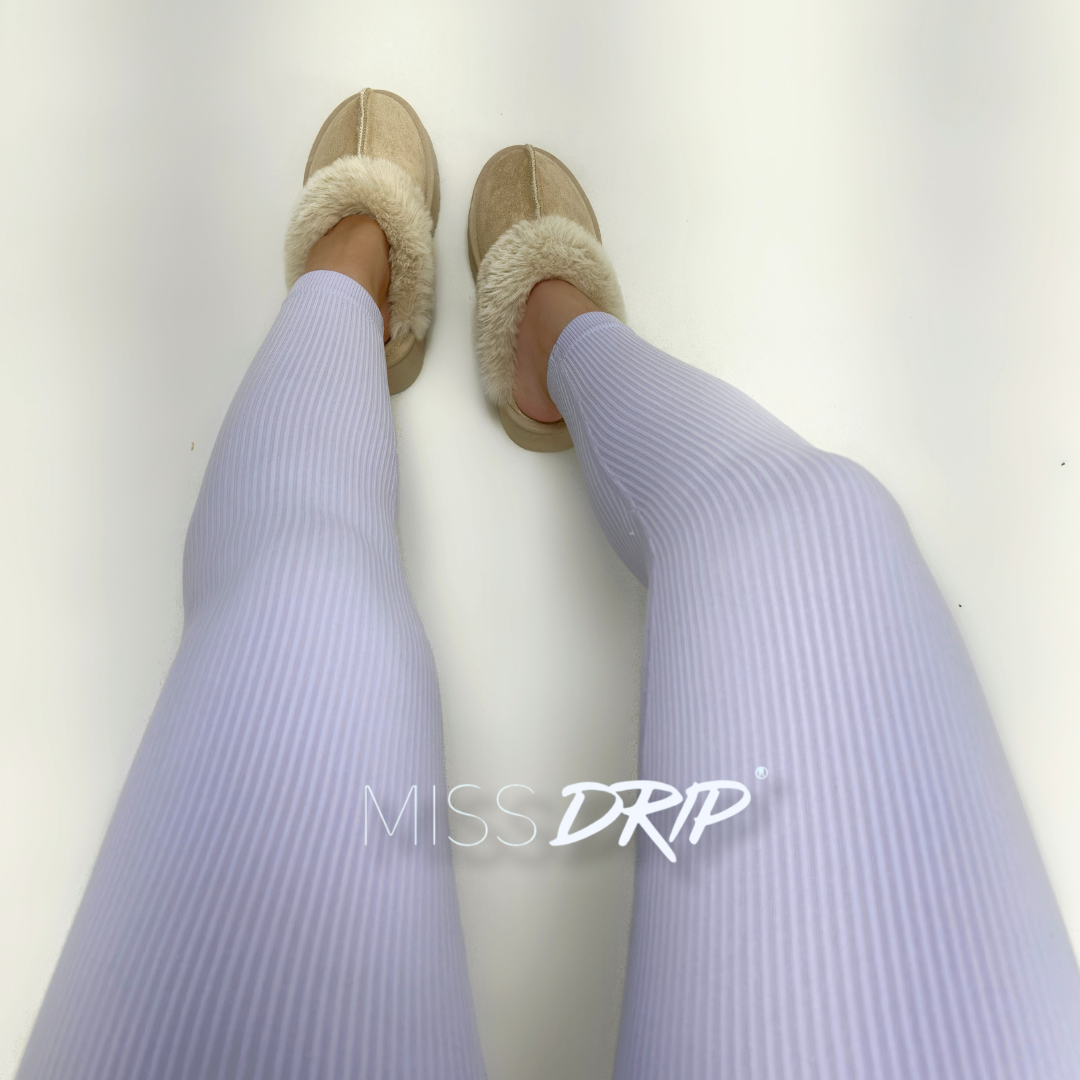 The Camilla High Waisted Thick Ribbed Leggings