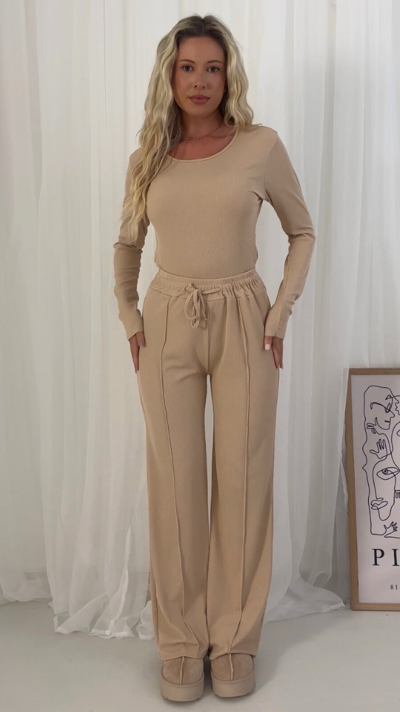Lorna Long Sleeved Bodysuit & Trouser Two Piece Set