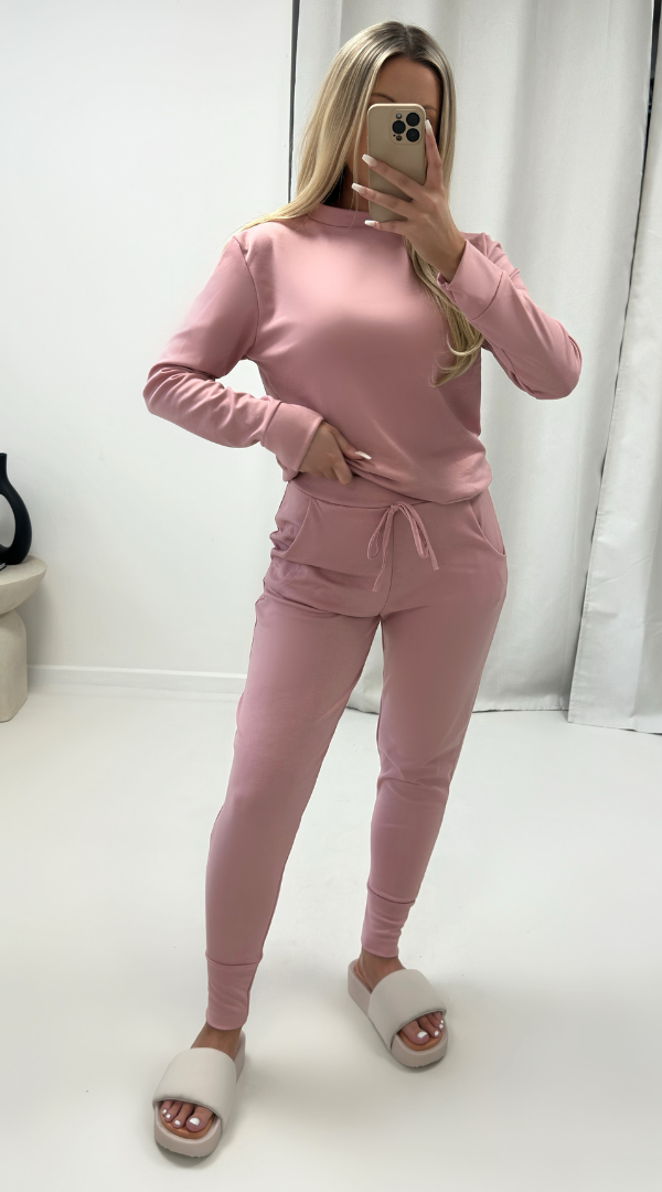 Alaia Long Sleeved Plain Loungesuit