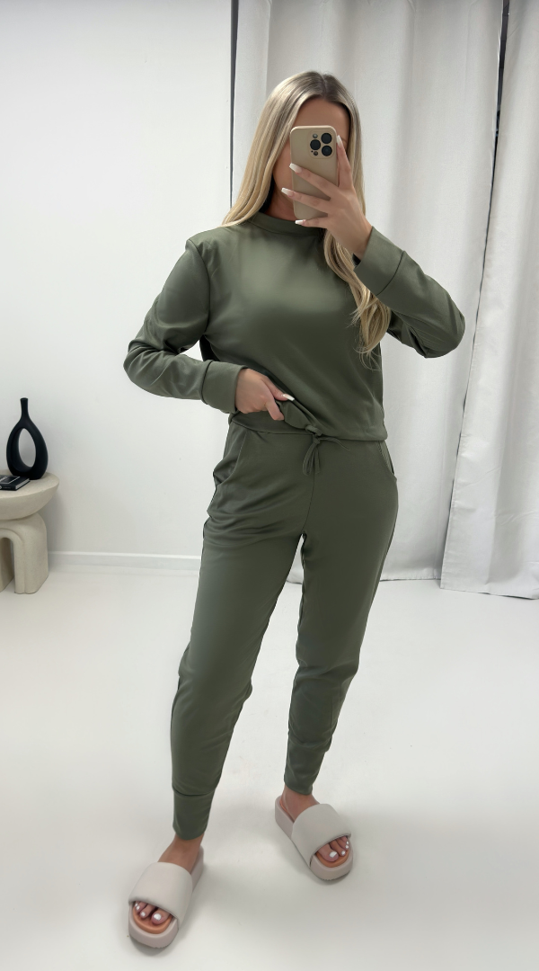 Alaia Long Sleeved Plain Loungesuit