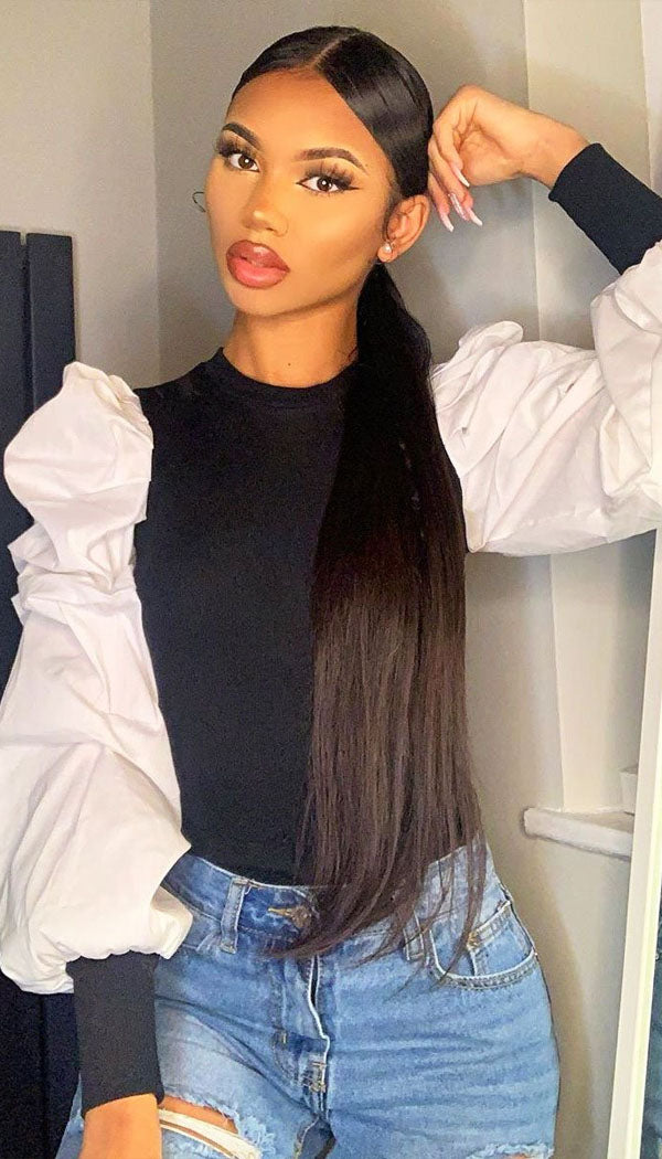 Long Sleeved Balloon Top - omgfashion.com