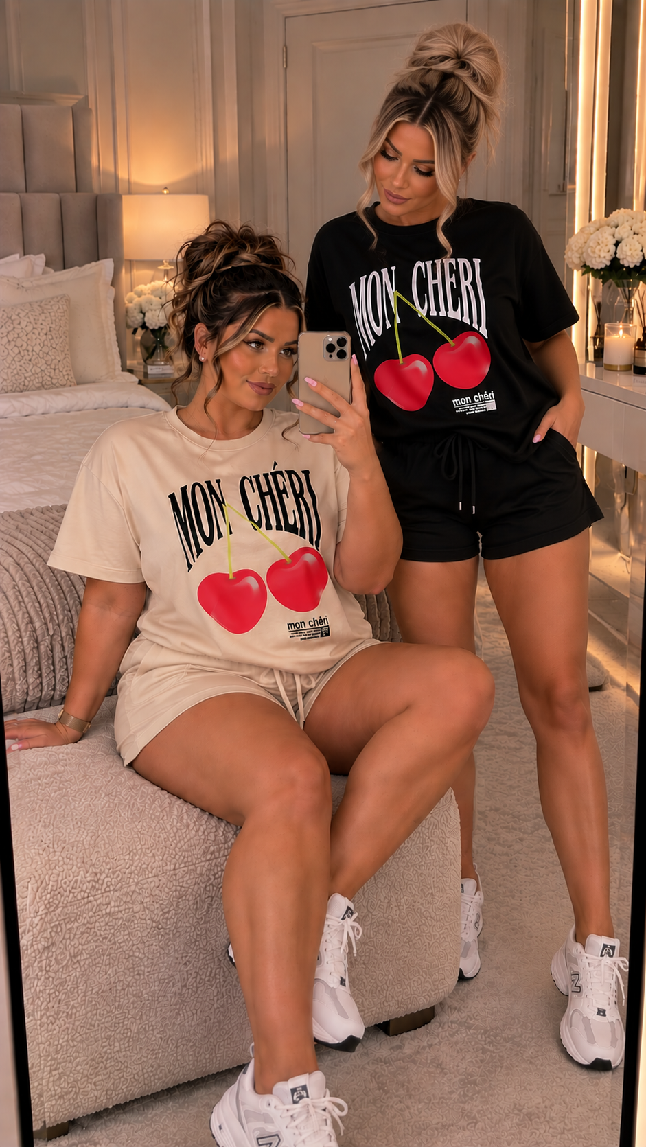 "MON CHERRY" Slogan T-Shirt