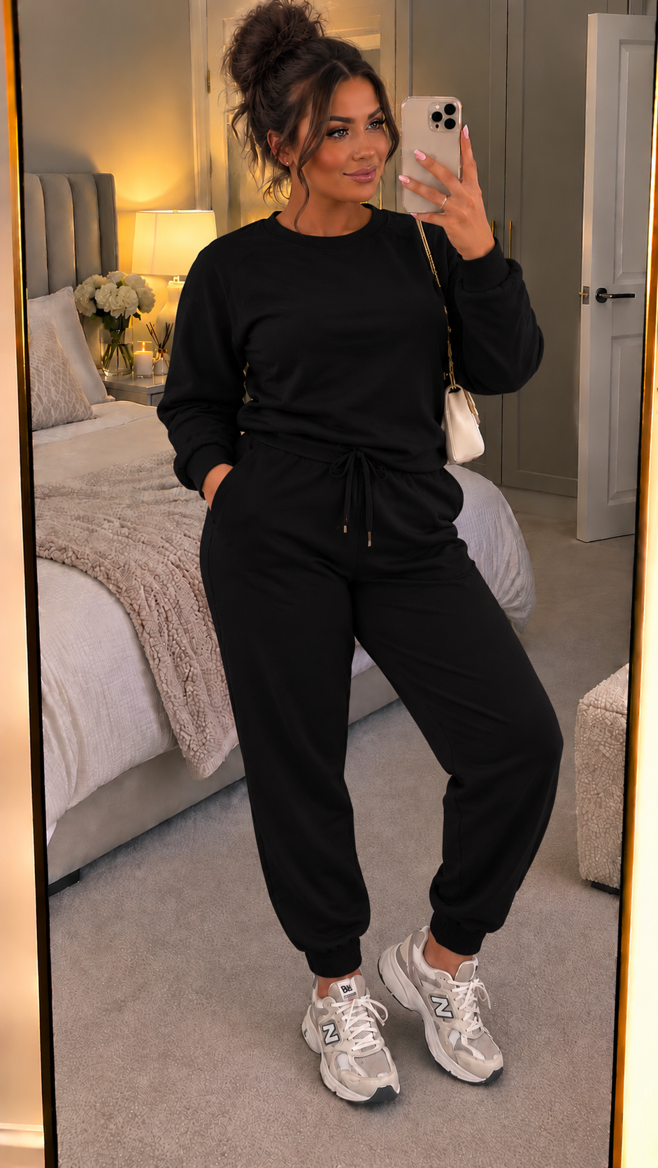 Long Sleeved Plain Lounge Wear Two Piece