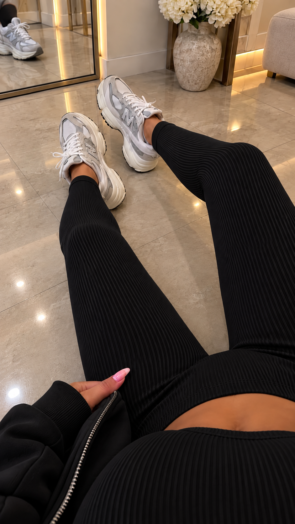 High Waist Thick Seamless Ribbed Stretchy Leggings