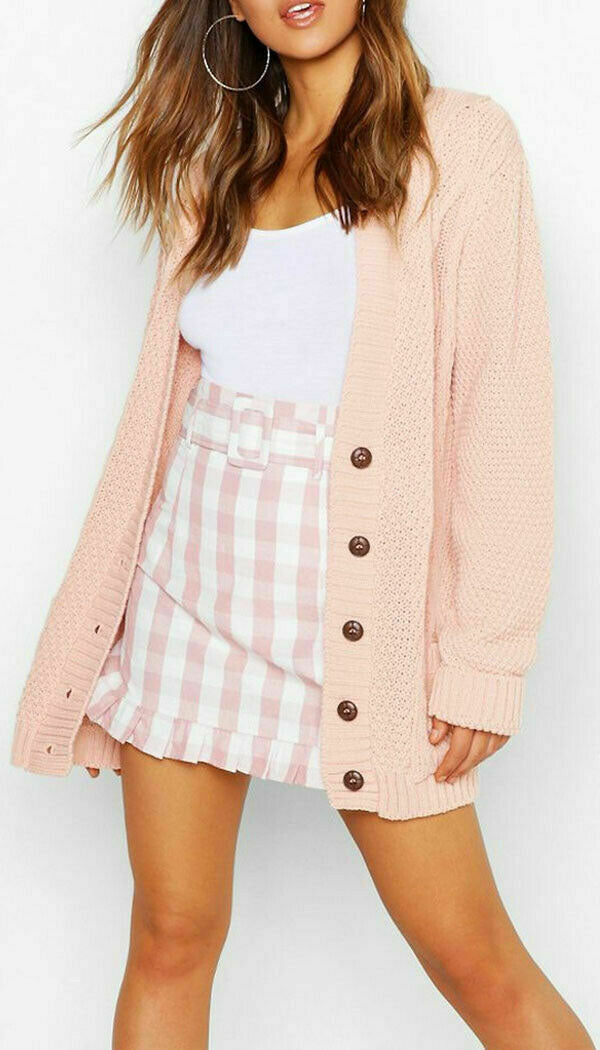 Chunky Boyfriend Grandad Button Cardigan - omgfashion.com