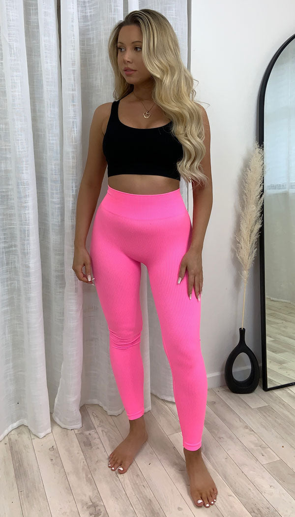 Ribbed Body Contour Gym Leggings