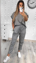 Check Tracksuit Lounge Suit - omgfashion.com