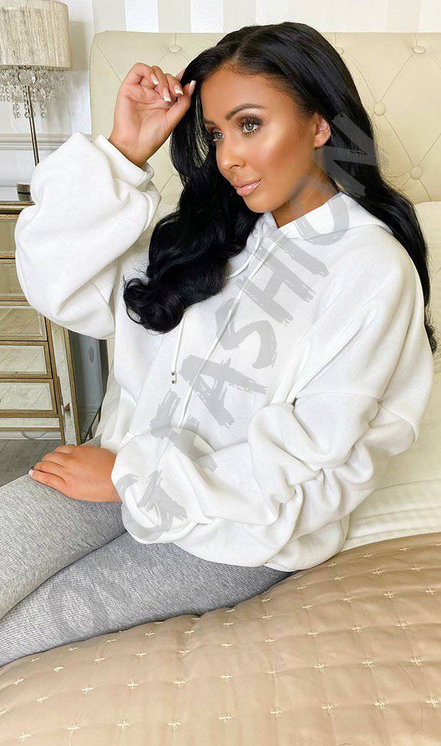 Ruche Sleeved Exclusive Hoodie - omgfashion.com