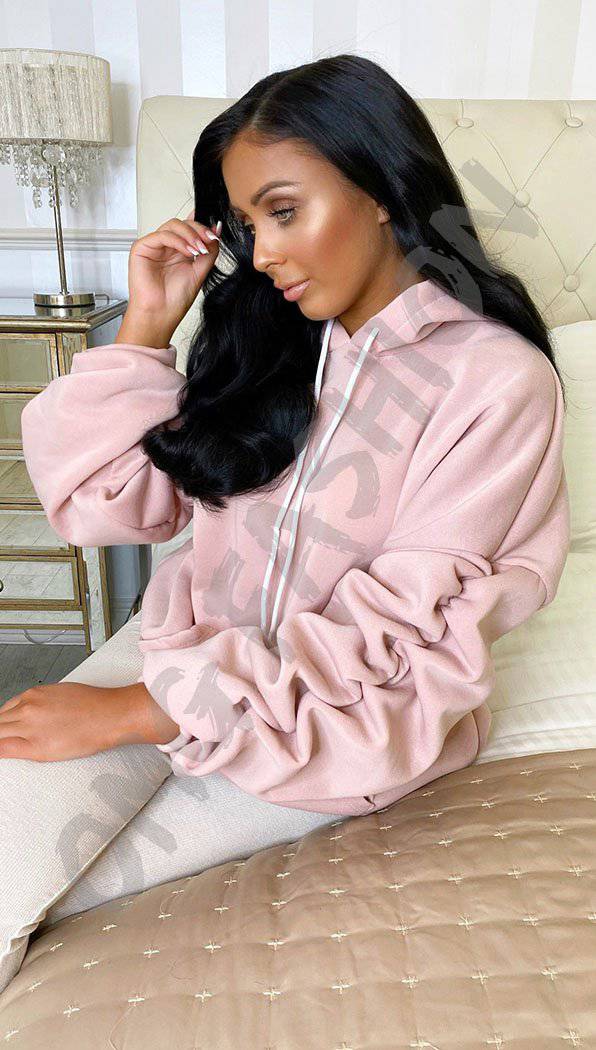Ruche Sleeved Exclusive Hoodie - omgfashion.com