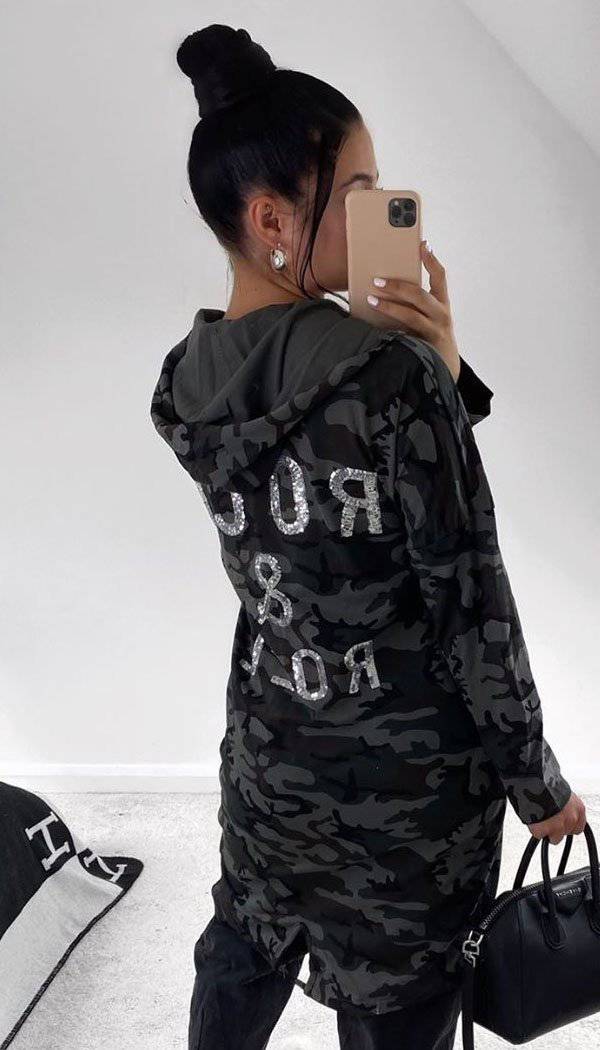 " ROCK AND ROLL " Oversized Hoodie - omgfashion.com
