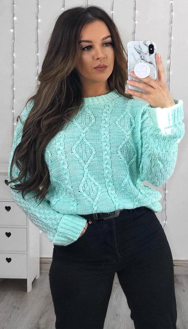 Chunky Cable Knitted Jumper - omgfashion.com