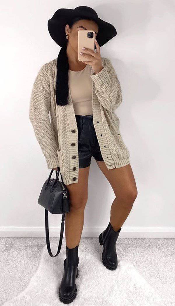 Chunky Boyfriend Grandad Button Cardigan - omgfashion.com