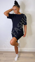 Quality Cycling Shorts and T-shirt Two Piece Set - omgfashion.com