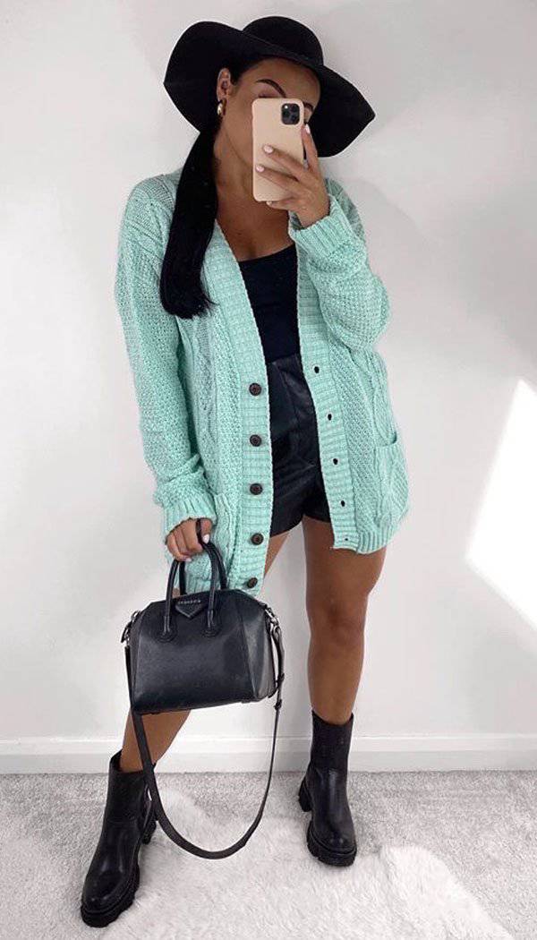 Chunky Boyfriend Grandad Button Cardigan - omgfashion.com