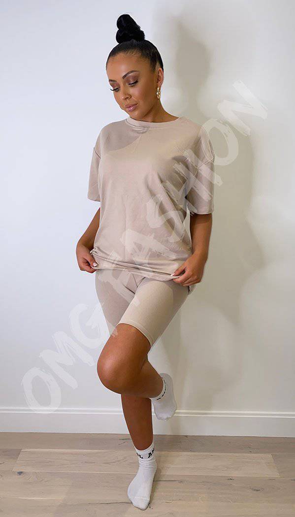 Quality Cycling Shorts and T-shirt Two Piece Set - omgfashion.com