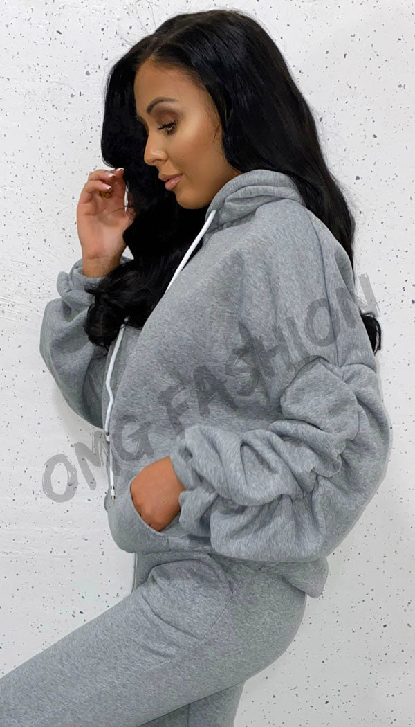 Ruche Sleeved Exclusive Hoodie
